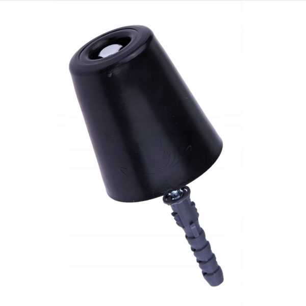 Дверной ограничитель резиновый 80 мм. черный