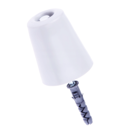 Дверний обмежувач гумовий 80 мм. білий