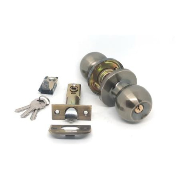 Дверные ручки с защелкой и фиксатором Kedr 672ET-AB бронза