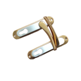 Дверна ручка на планці Pasha Bravo нікель/золото