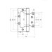 Петля-метелик APECS 100*75*2.5 B2-V2-Steel GR графіт
