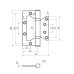 Петля-бабочка Kedr 100*75 B2-V2 SN никель