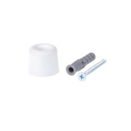 Дверний обмежувач гумовий білий