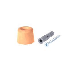 Дверний обмежувач гумовий кремовий