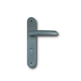 Дверна ручка на планці Klamka 72 мм. сіра