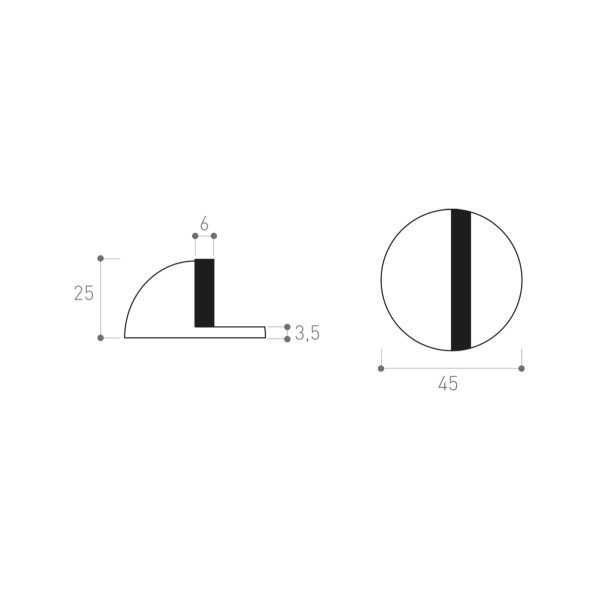 Дверний обмежувач Metal-bud 0002 klej бронза
