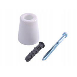 Дверний обмежувач гумовий 60 мм. білий