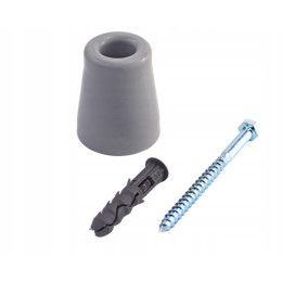 Дверний обмежувач гумовий 60 мм. сірий