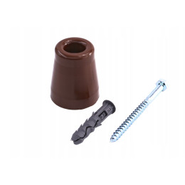 Дверний обмежувач гумовий 60 мм. коричневий