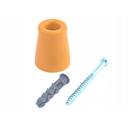 Дверний обмежувач гумовий 60 мм. кремовий