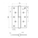 Петля дверная Kedr 125*75 R Black
