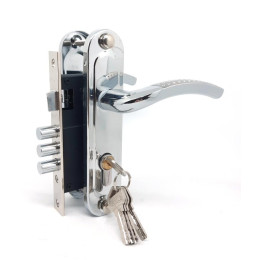 Дверна ручка з замком CLASS 1026-M60 CP хром