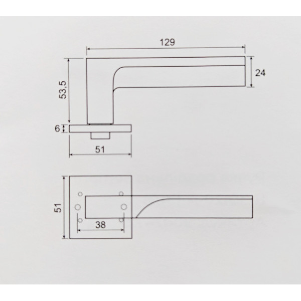 Ручка на розетці Sempra H-30122-A-BLM