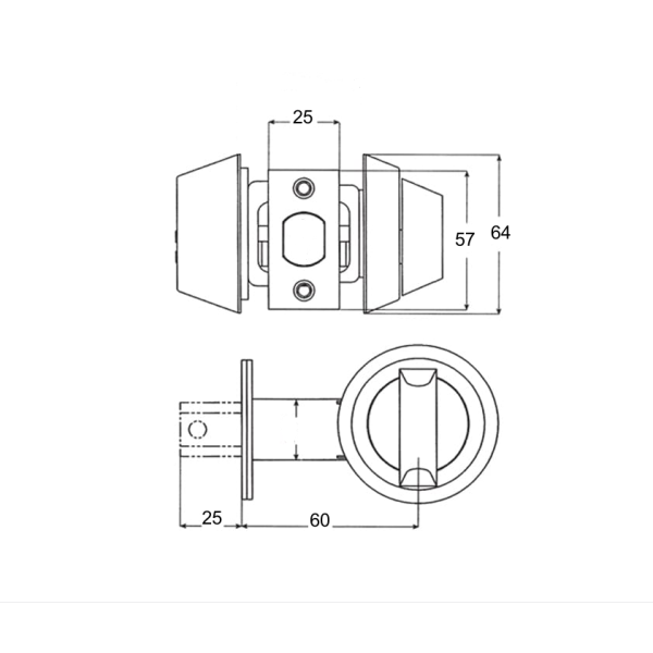 Замок врезной FZB Dead Bolt