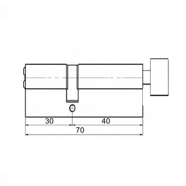 Циліндр замка SIBA 12170/BTMBZ (30*40T) чорний
