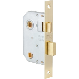 Замок врезной межкомнатный с защелкой KALE 251WC латунь/золото