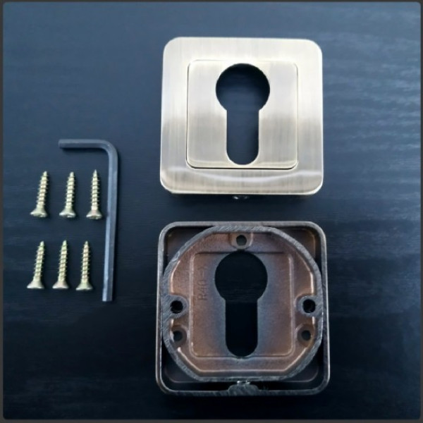 Квадратна накладка під ключ Metal-Bud PZ AB бронза