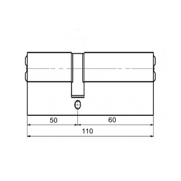Циліндр замку ШЕРЛОК HK 110 (50*60) золото